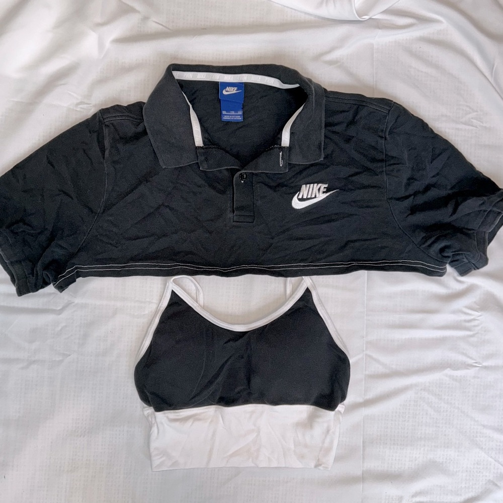 Reworked Authentic Nike Bolero & Cami Set